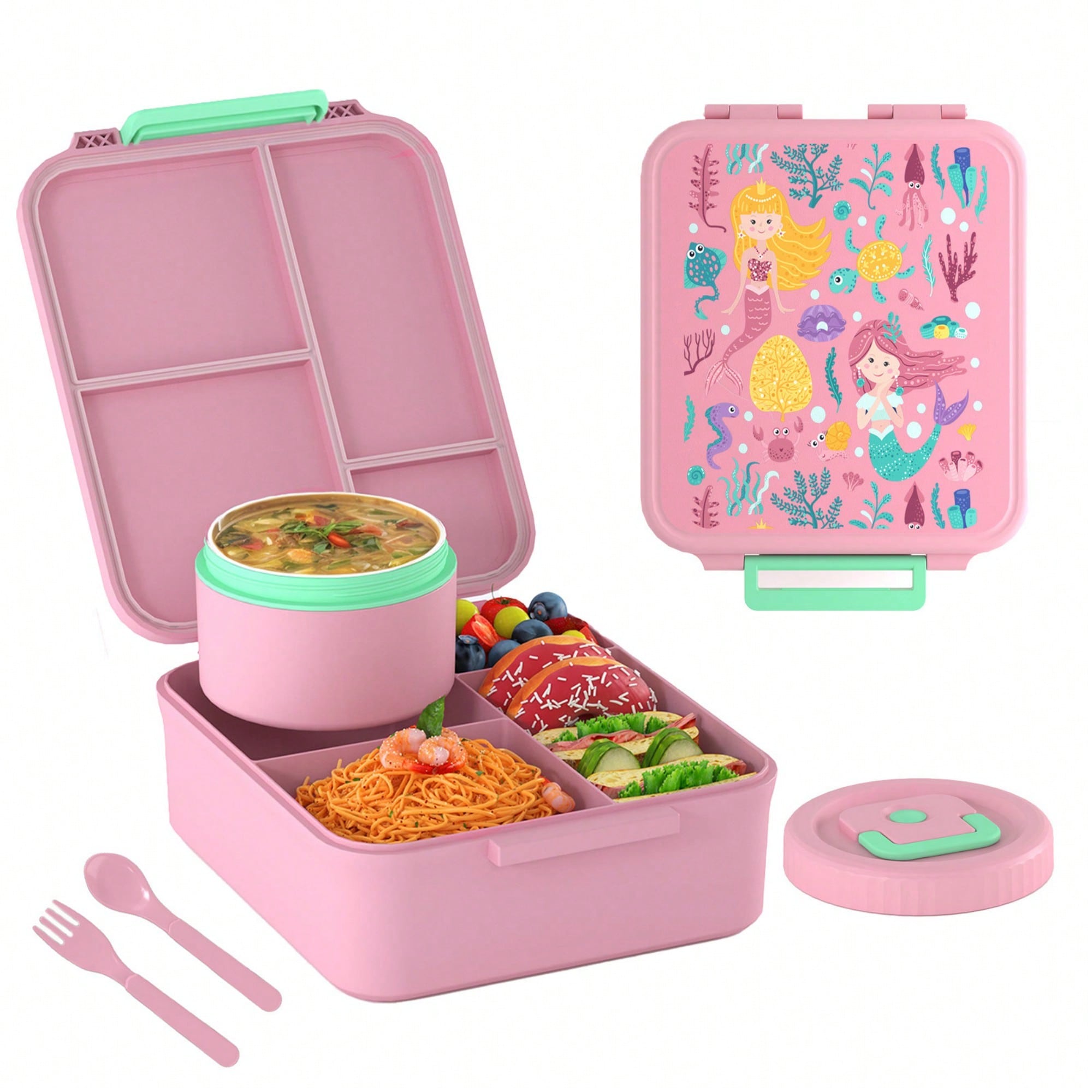 Meal Prep Soup - Kinderen Bento Lunchbox met soepbakje, 4
