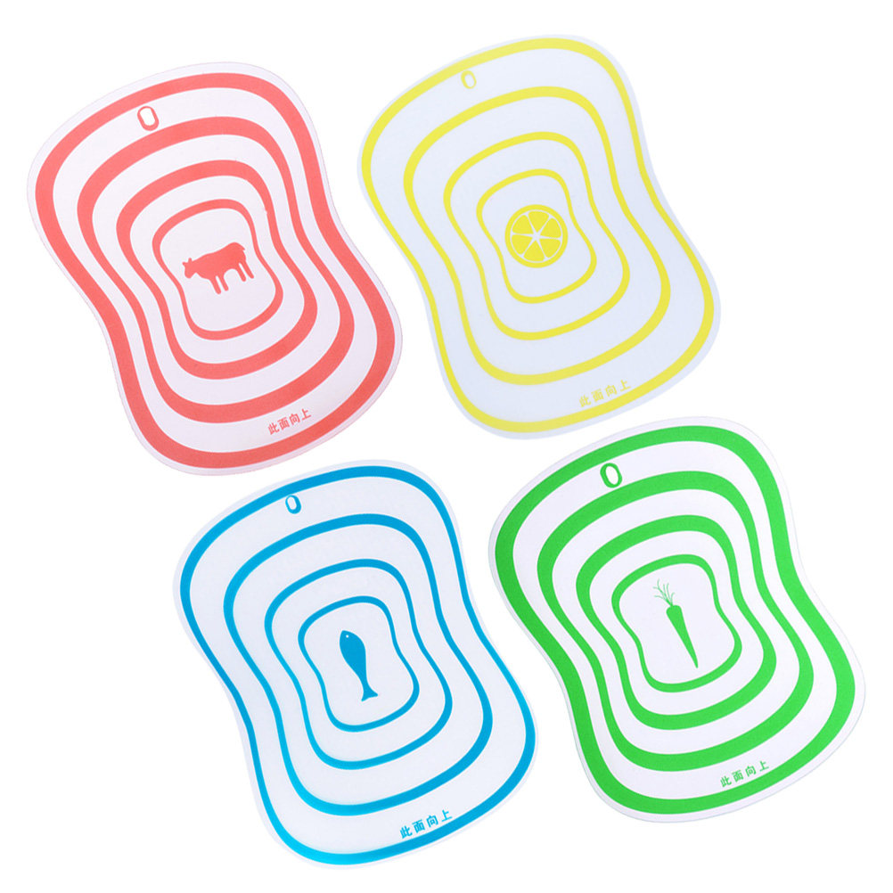 Food Prep Mat - 4-delige hars snijplanken, antislip, mat gekleurd,