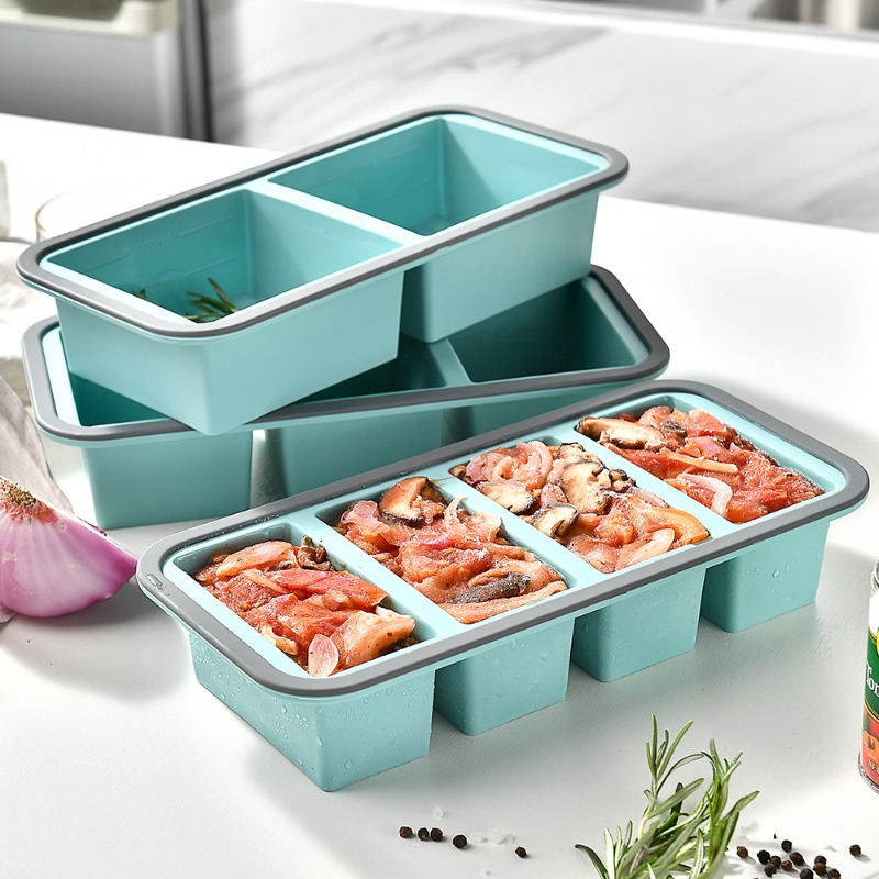 Meal Prep Soup - Grote ijsblokjesvormpjes - Soep, siliconen vriesbak