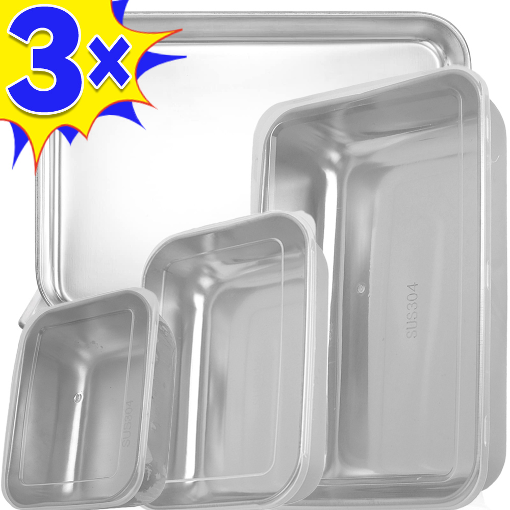 Stainless Bento Box - Roestvrijstalen voedselopbergdoos Vershouddoos Deksel Rechthoek Worst