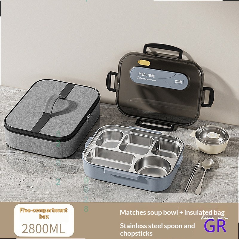 Stainless Bento Box - 316 roestvrijstalen bentobox met grote capaciteit,
