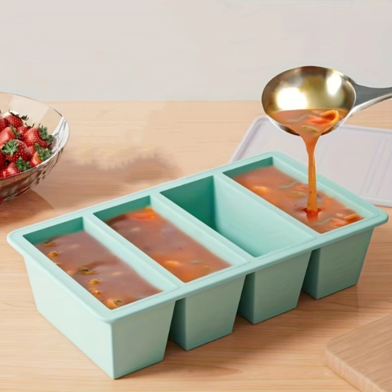 Meal Prep Chef - 1 stuks siliconen vriesbak met deksel