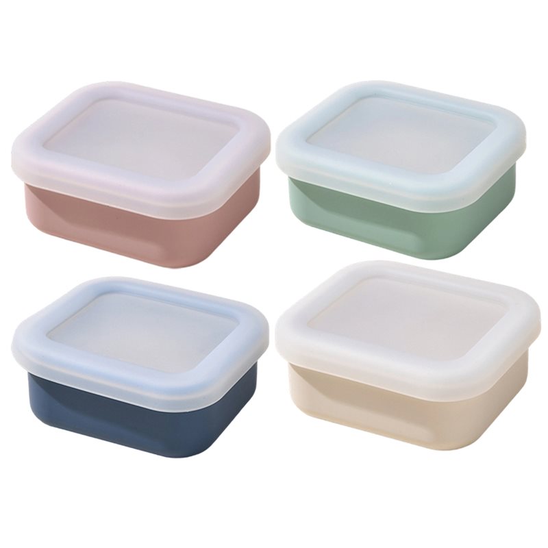 Meal Prep Soup - AB33-4-Pack siliconen vriesvormpjes met deksels voor