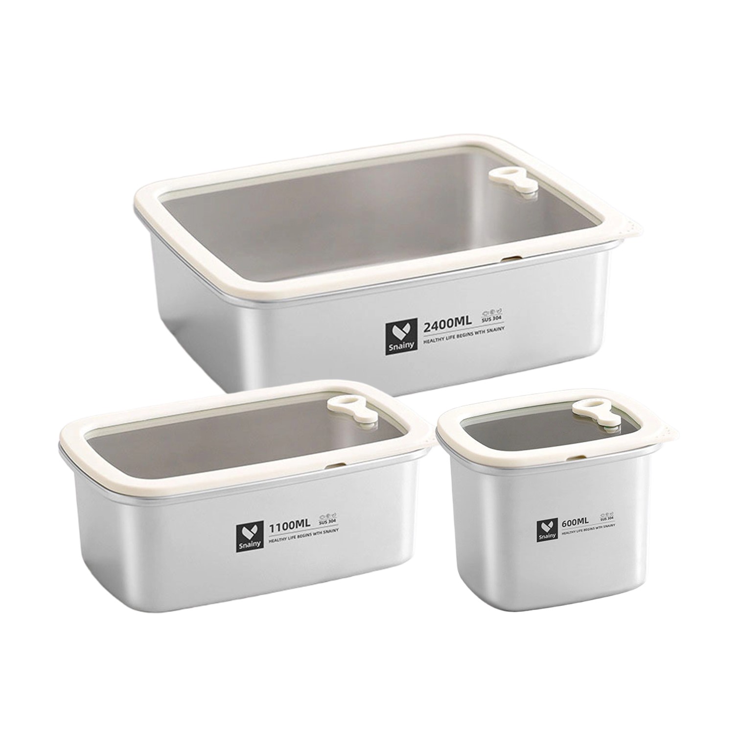 Stainless Bento Box - LFGB-gecertificeerde pure 304 roestvrijstalen crisper, micro-vacuüm