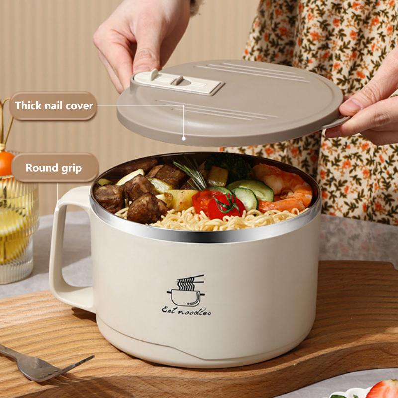 Meal Prep Soup - Roestvrijstalen noedelkom met grote capaciteit en