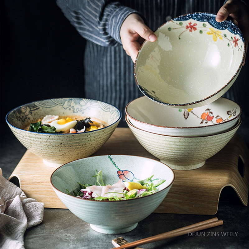 Meal Prep Soup - 8-inch keramische noedelkom Japanse keramische soepkom