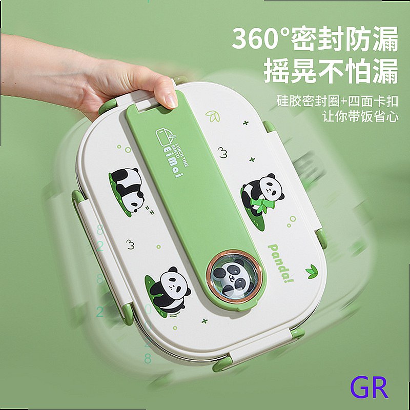 Stainless Bento Box - 316 roestvrijstalen Panda Bento Box met
