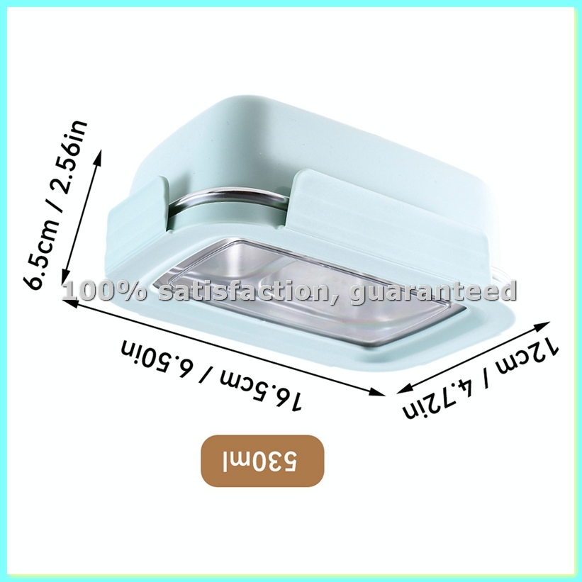 Stainless Bento Box - 304 roestvrijstalen verdeelde bento-lunchbox met afneembaar