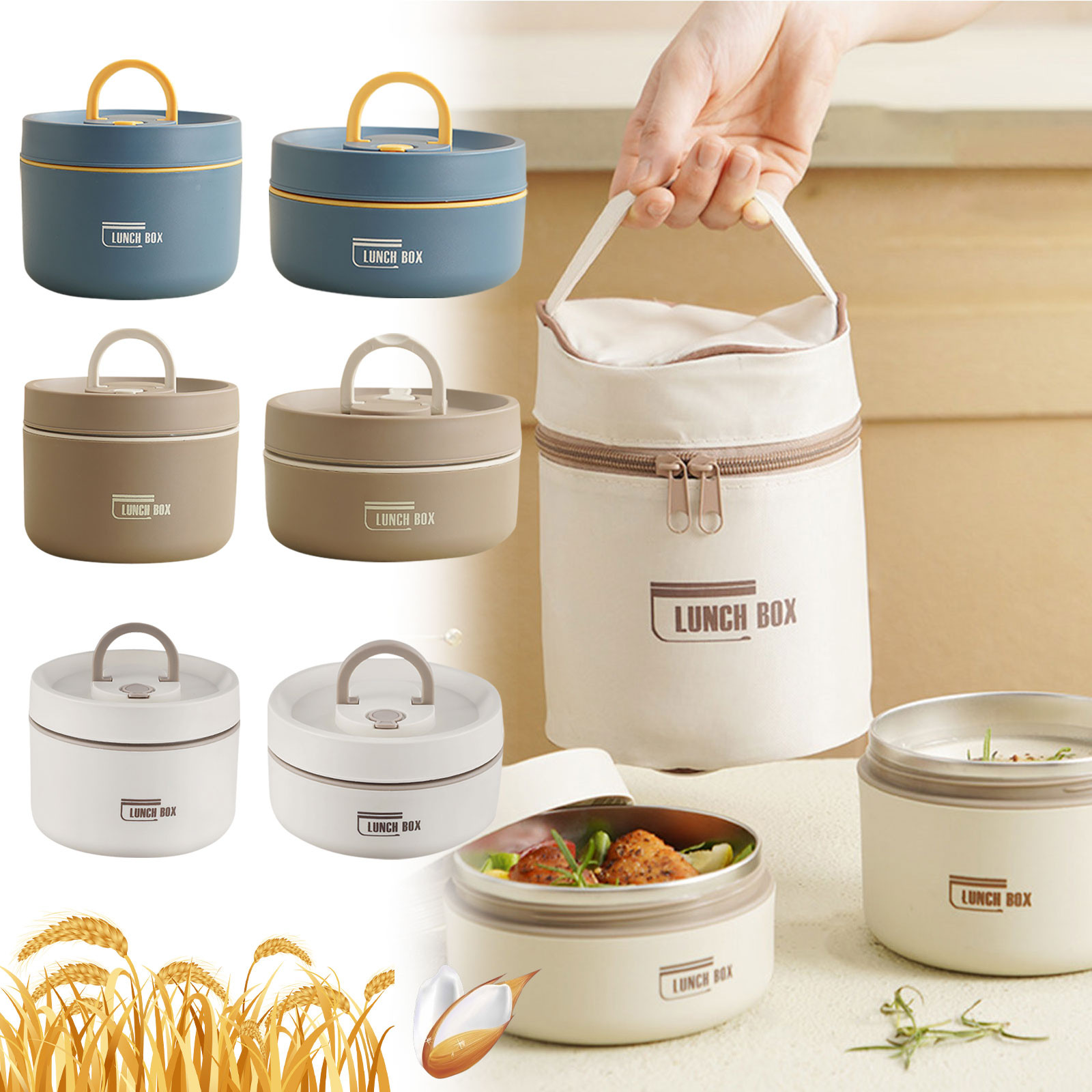 Stainless Bento Box - Thermische lunchbox van roestvrij staal, geïsoleerde