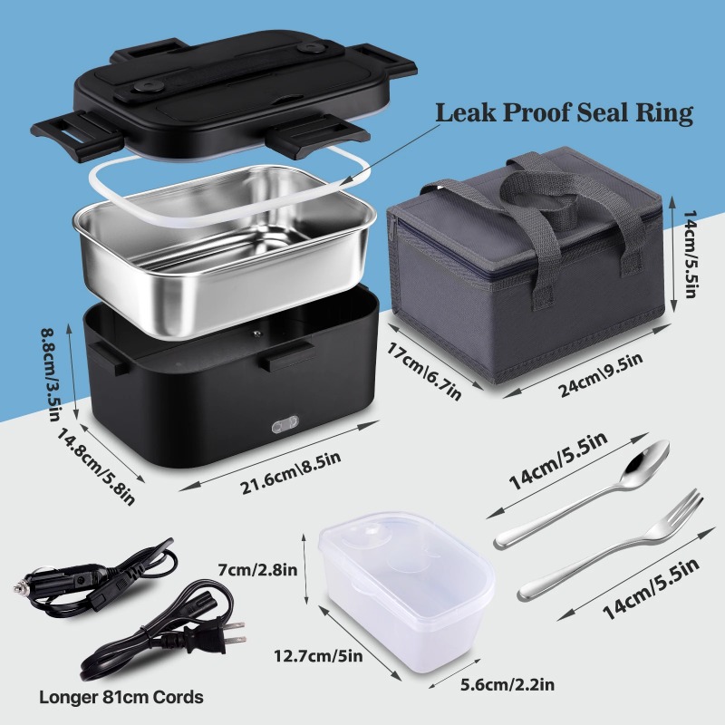 Elektrisch verwarmde lunchbox  - Stainless Bento Box recensie en prijs