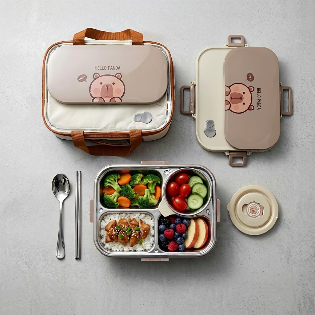 304 RVS Bento Lunchbox Set 4/5 - Meal Prep Soup recensie en prijs