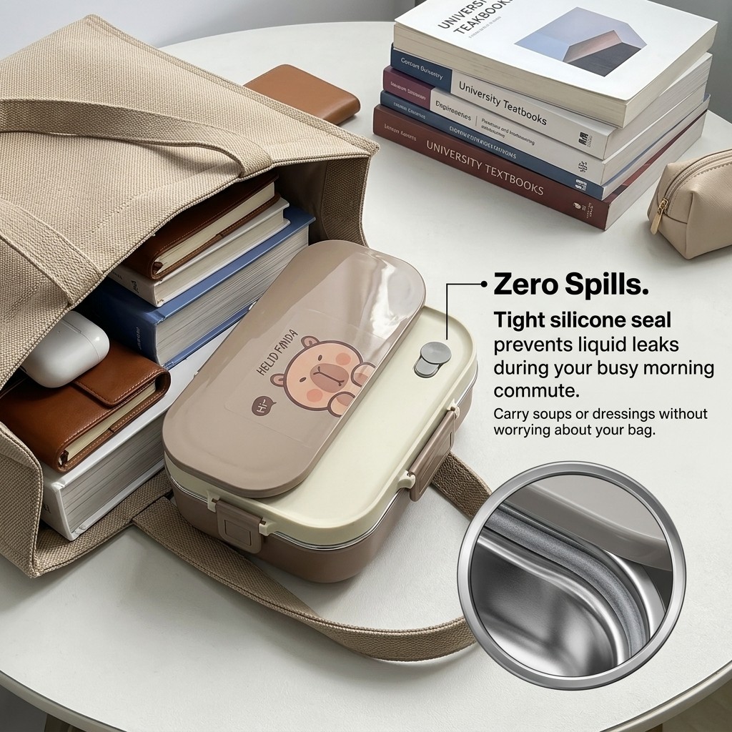 304 RVS Bento Lunchbox Set 4/5 - Meal Prep Soup recensie en prijs