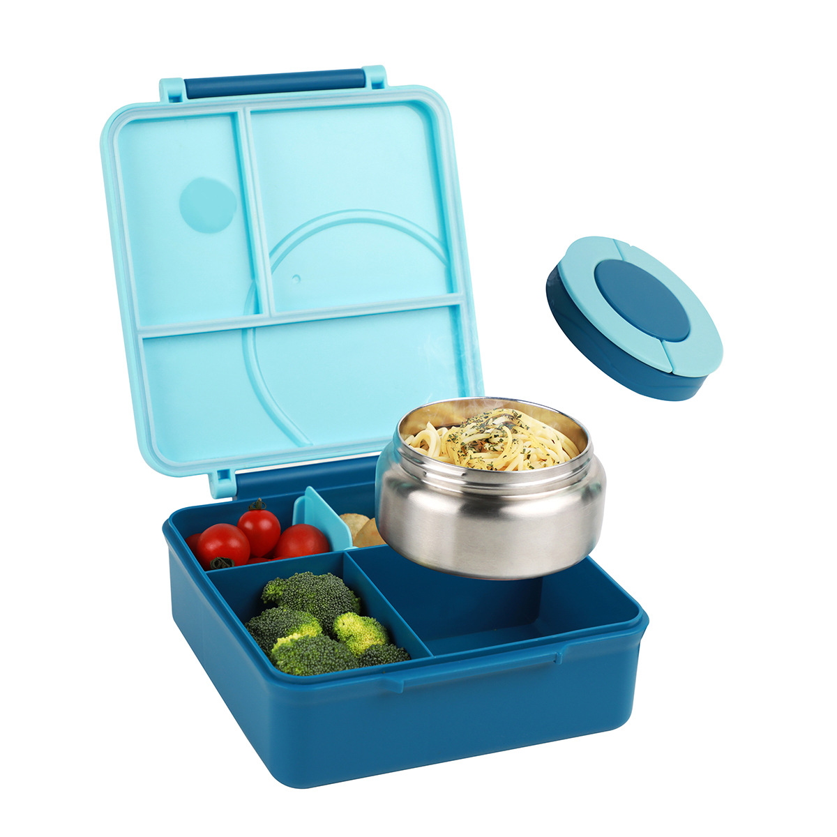 Lunchbox met vier rasters en g - Meal Prep Soup recensie en prijs