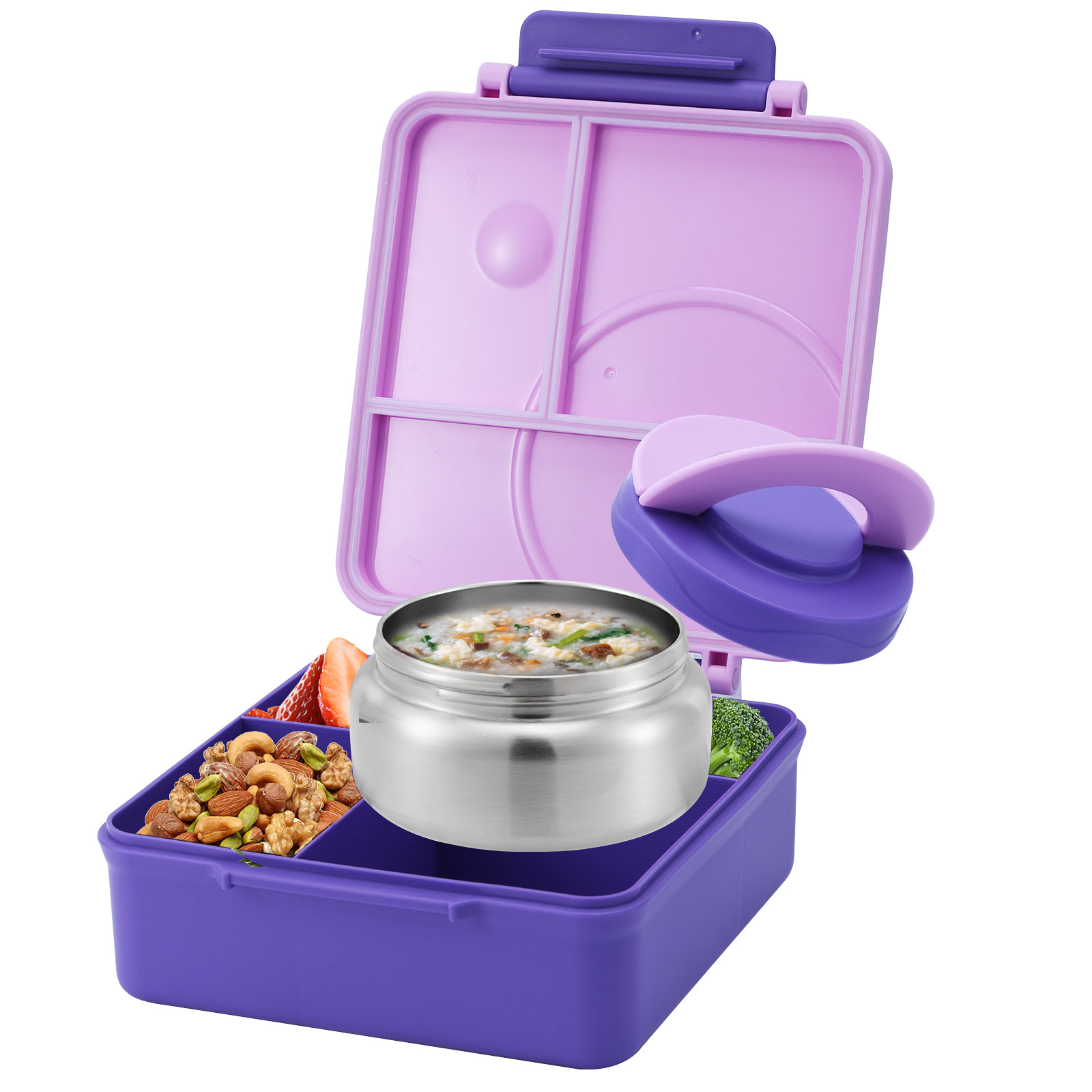 Lunchbox met vier rasters en g - Meal Prep Soup recensie en prijs
