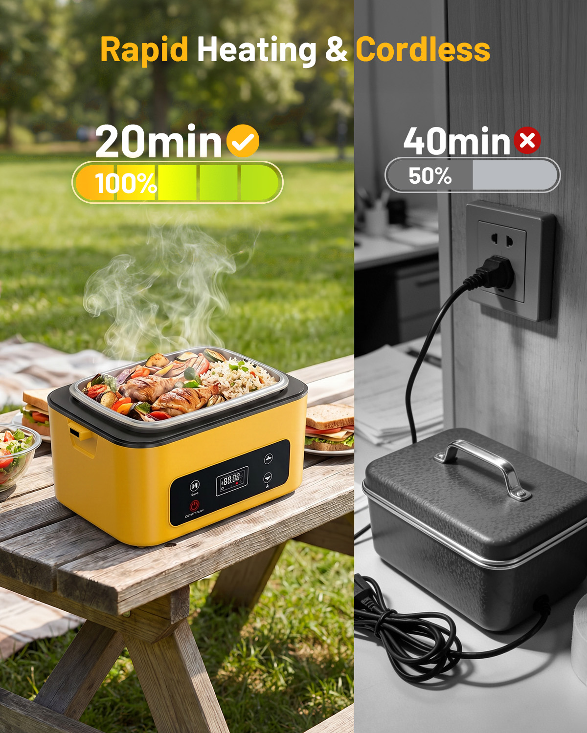 TaskStar Draagbare Verwarmde L - Stainless Bento Box recensie en prijs