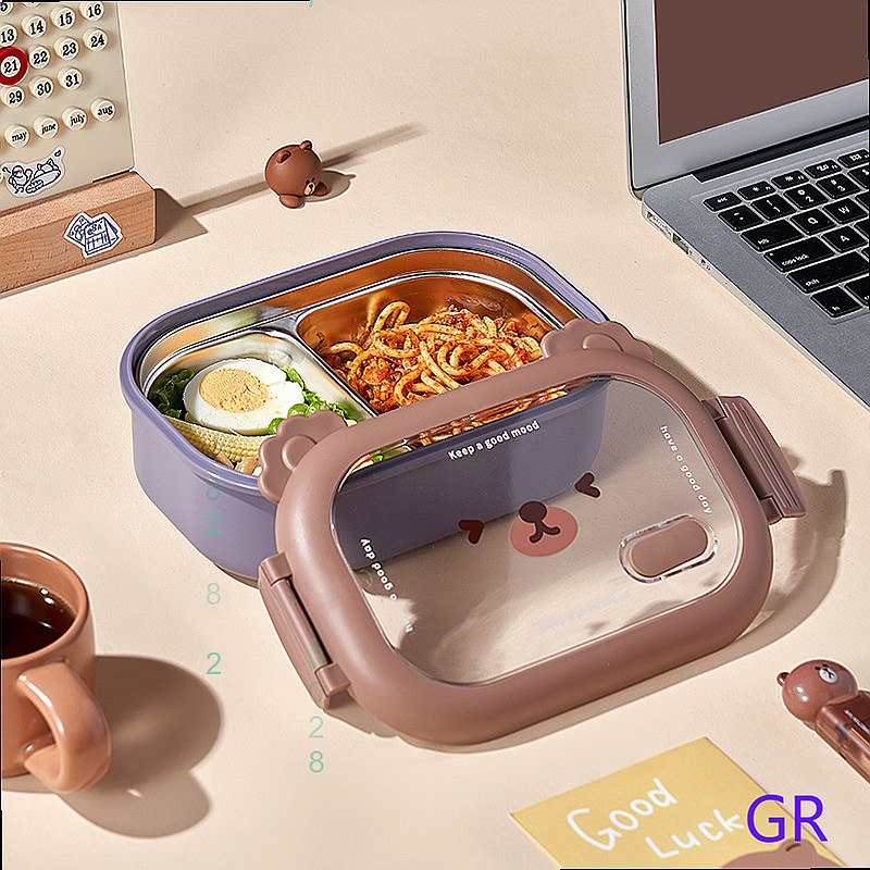 Schattige beer-vormige geisole - Stainless Bento Box recensie en prijs